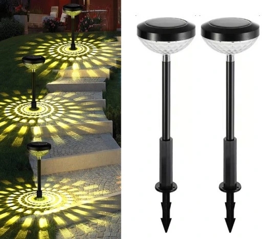 Solárna lampa LedClick, čierna, 55 cm, 2 ks.
